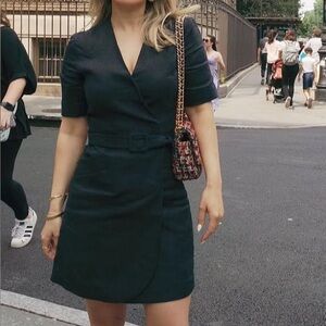 Elegant Black Wrap Dress